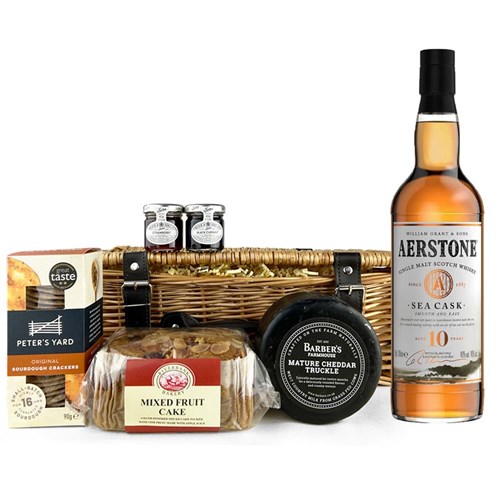 Aerstone Sea Cask 10 Year Old Whisky 70cl Premium Gift Hamper – Luxury Food & Drink Hamper